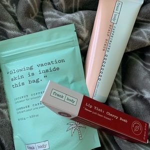 Frank Body scrubs and lip tint bundle